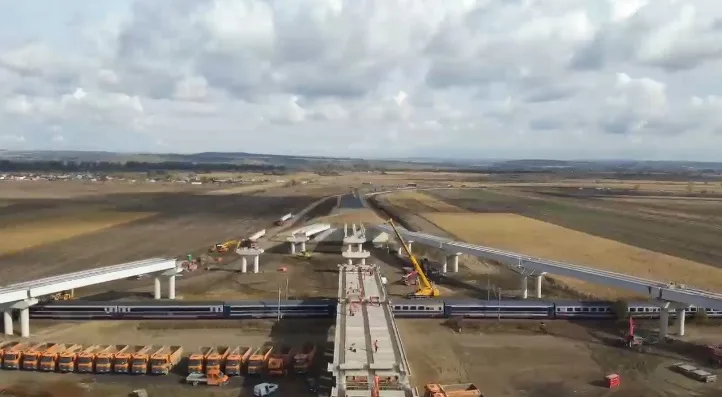 Lucrări avansate la Autostrada A7, tronson Săucești–Trifești.