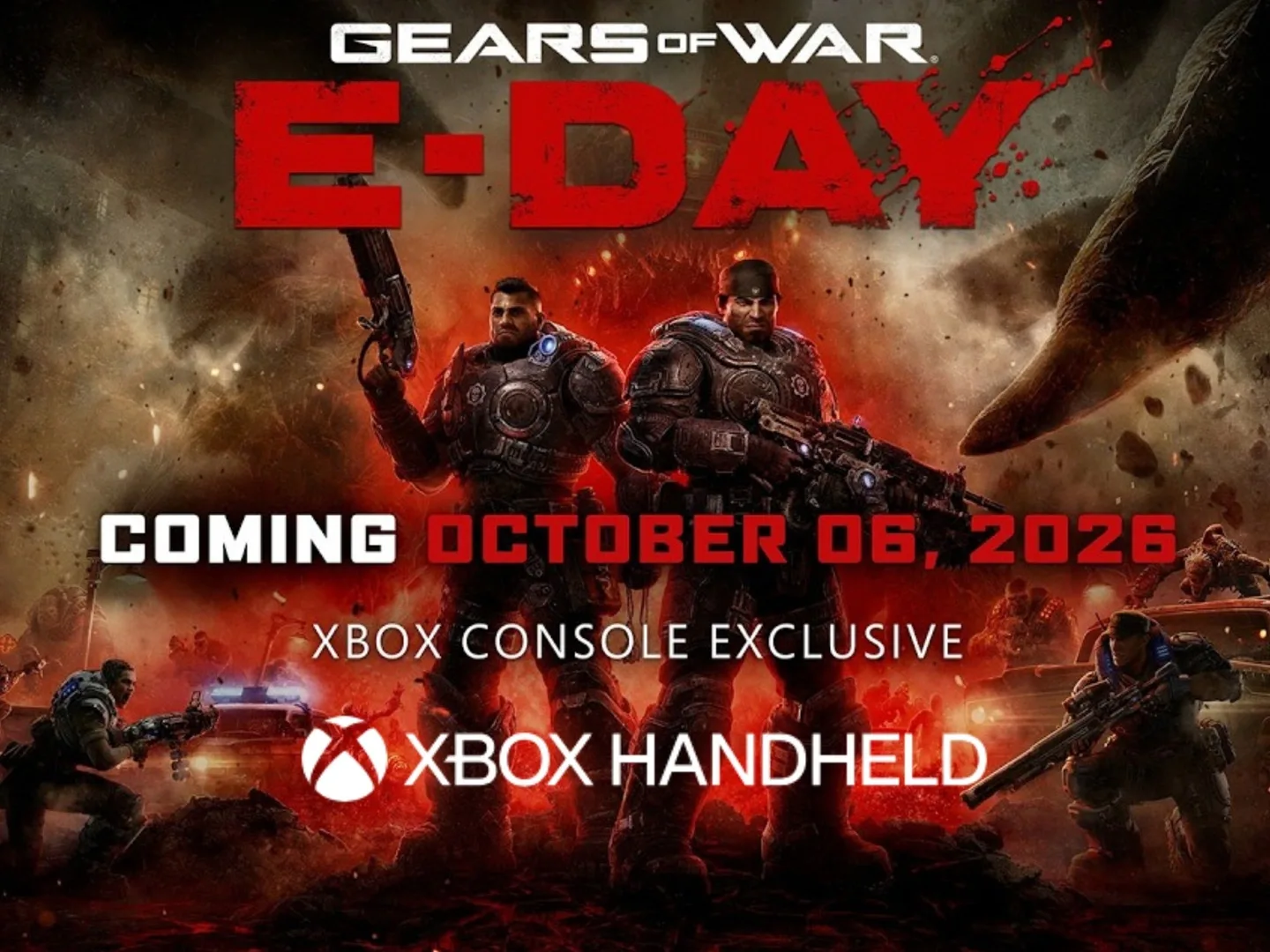 Logo-ul Xbox Handheld pe pagina jocului Gears of War: E-Day