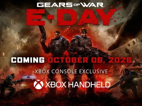 Logo-ul Xbox Handheld pe pagina jocului Gears of War: E-Day