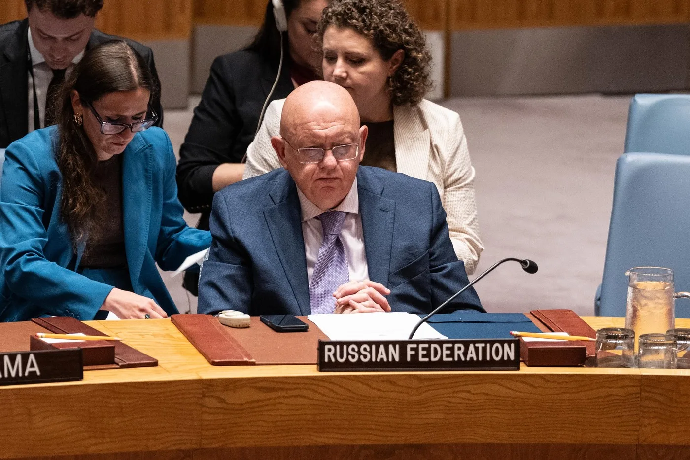 Reuniune în Consiliul de Securitate ONU, cu reprezentanți ai Rusiei și Chinei.