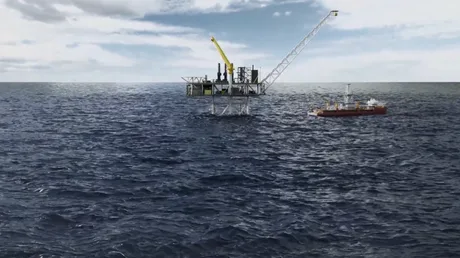 Platforma offshore Neptun Alpha în Marea Neagră, pentru exploatarea gazelor.
