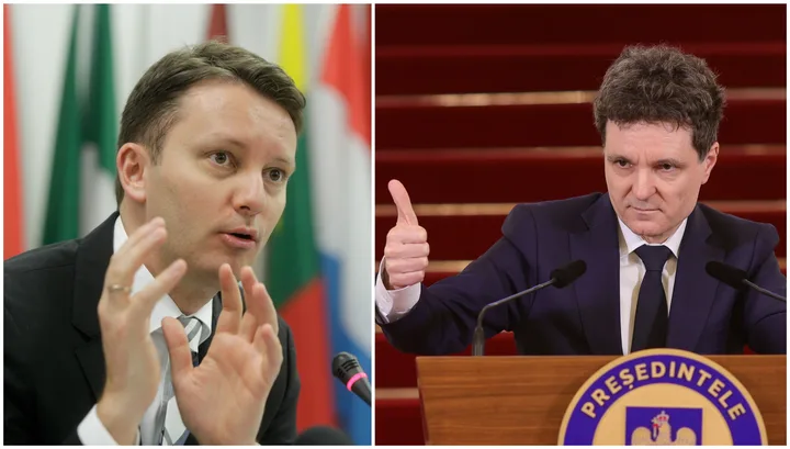 Siegfried Mureșan și Nicușor Dan discutând despre formarea Guvernului.
