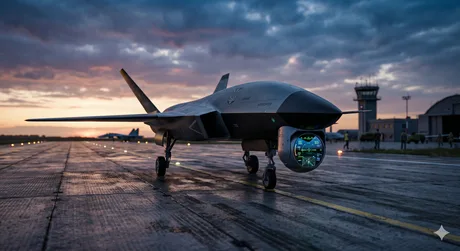 Drone militare pregătite pentru lansare pe un aeroport din Ucraina.