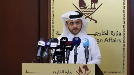 Reprezentant al Ministerului de Externe din Qatar discutând despre negocierile Iran-SUA.
