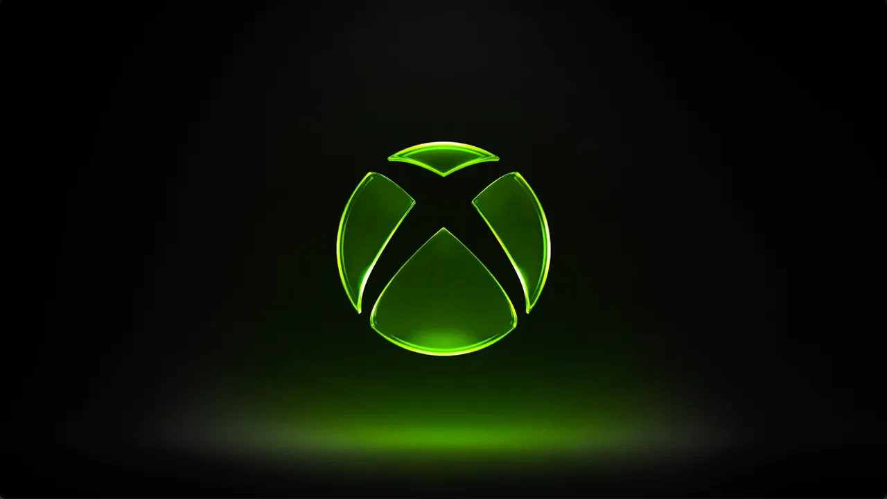 Logo-ul Xbox pe fundal negru, simbolizând brandul de console.