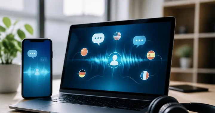 Dispozitive conectate pentru traducere vocală în timp real în diverse limbi.