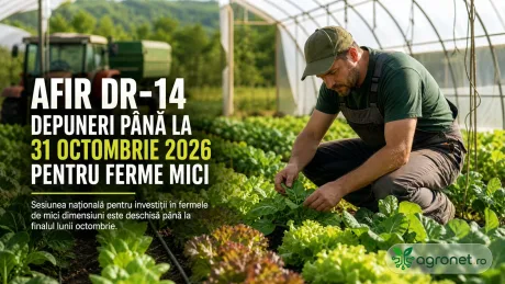 Fermier lucrând în seră, pregătind legume pentru recoltare.