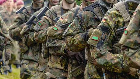 Militari germani pregătiți pentru exerciții de descurajare nucleară în Europa.