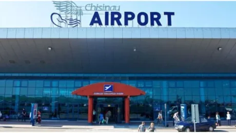 Aeroportul Internațional Chișinău, un loc de tranzit pentru călători.