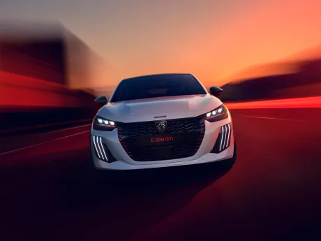 Peugeot e-208 GTi, un hot hatch electric cu design modern și performanțe remarcabile.