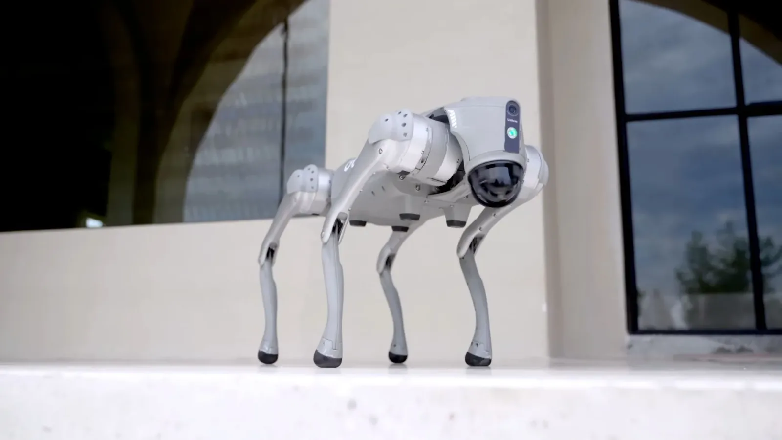 Robot patruped Qwen-Robot navigând autonom printr-un mediu necunoscut.