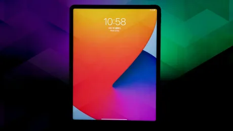 iPad 12 cu design modern și ecran vibrant, pregătit pentru inteligență artificială.