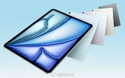 iPad Air cu design modern și ecran OLED, în culori variate.
