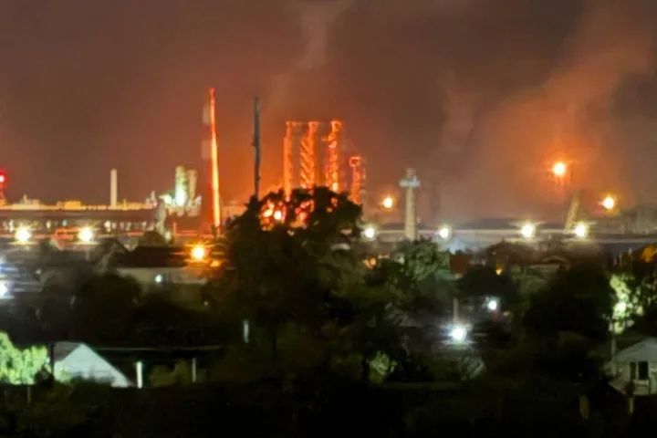 Incendiu la rafinăria Afipski din Krasnodar, după atacul armatei ucrainene.