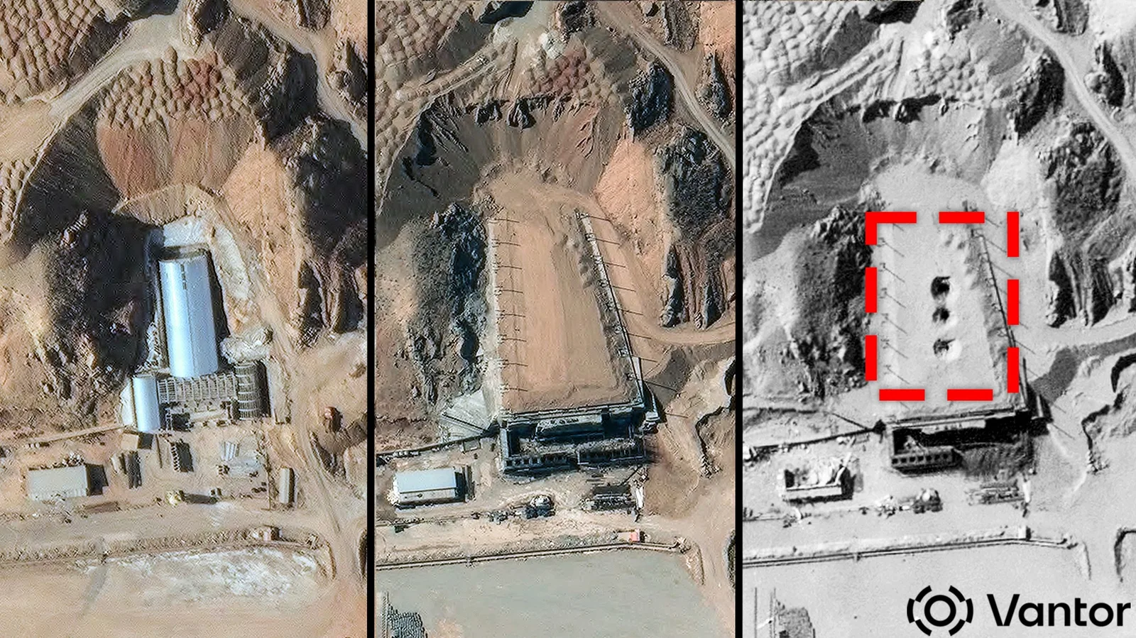 Imagini satelitare arată daunele provocate de bombardamentele asupra instalației nucleare din Iran.