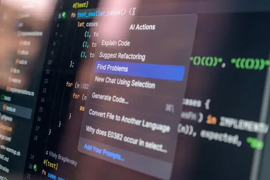 Programe de inteligență artificială în dezvoltare pe un ecran de computer.