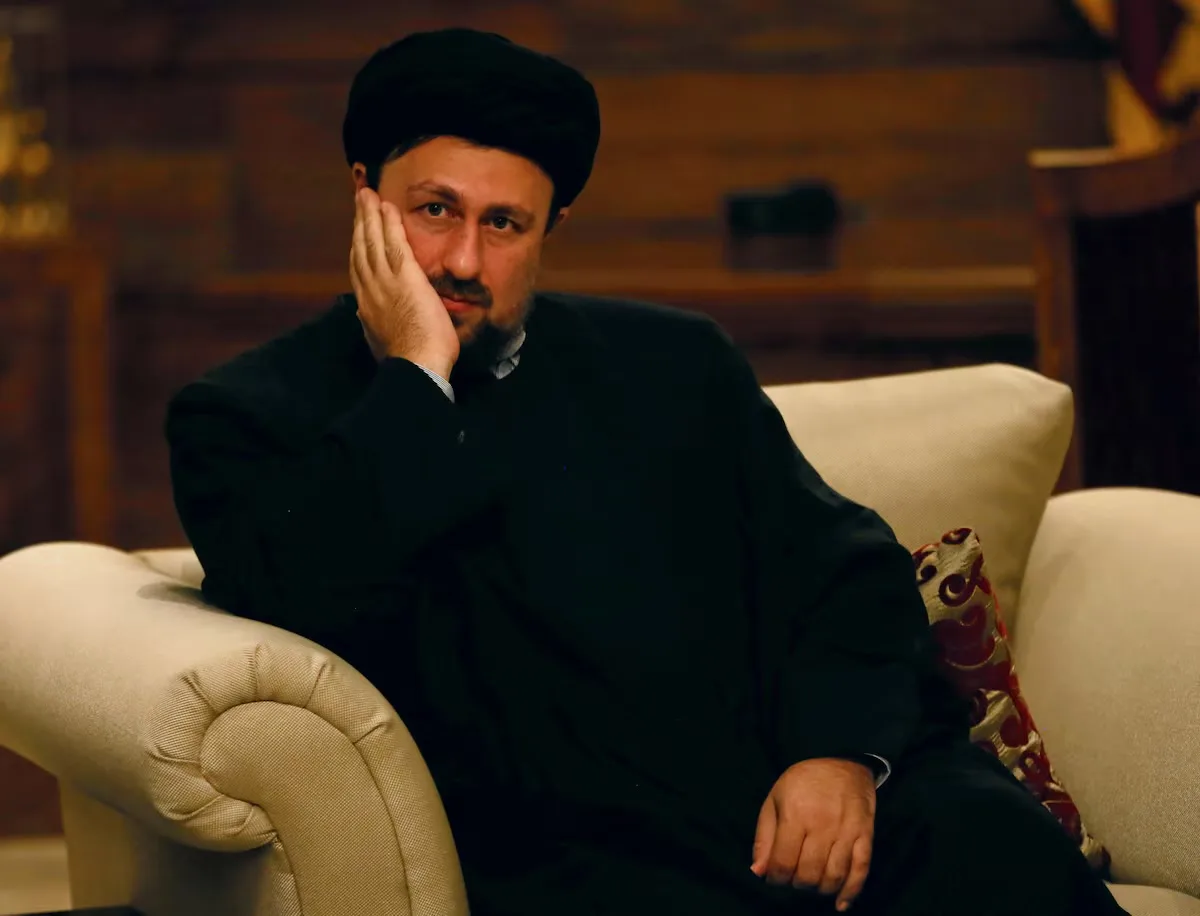 Hassan Khomeini, nepotul lui Ruhollah Khomeini, discutând despre viitorul politic al Iranului.