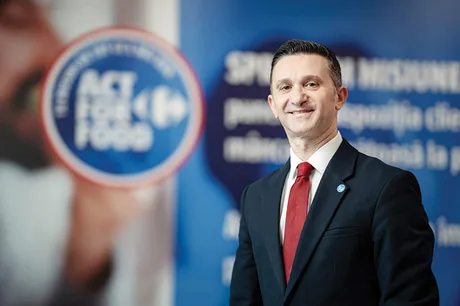 Cătălin Samara discută despre noul concept de hipermarket Carrefour.