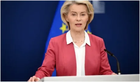 Ursula von der Leyen discutând despre verificarea vârstei pe rețelele sociale.