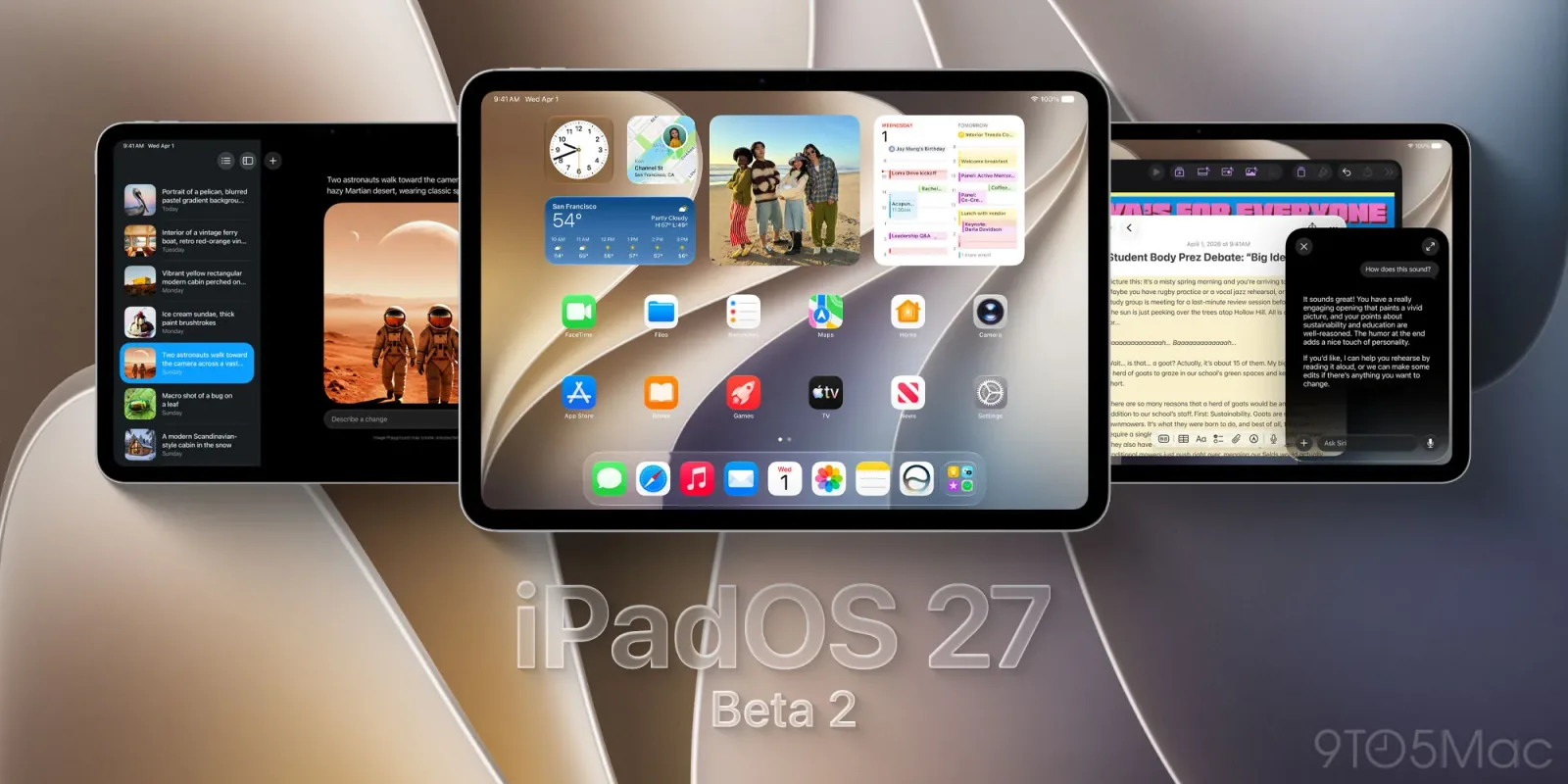 Actualizare iPadOS 27 beta 2 cu corecții și optimizări pentru utilizatori.