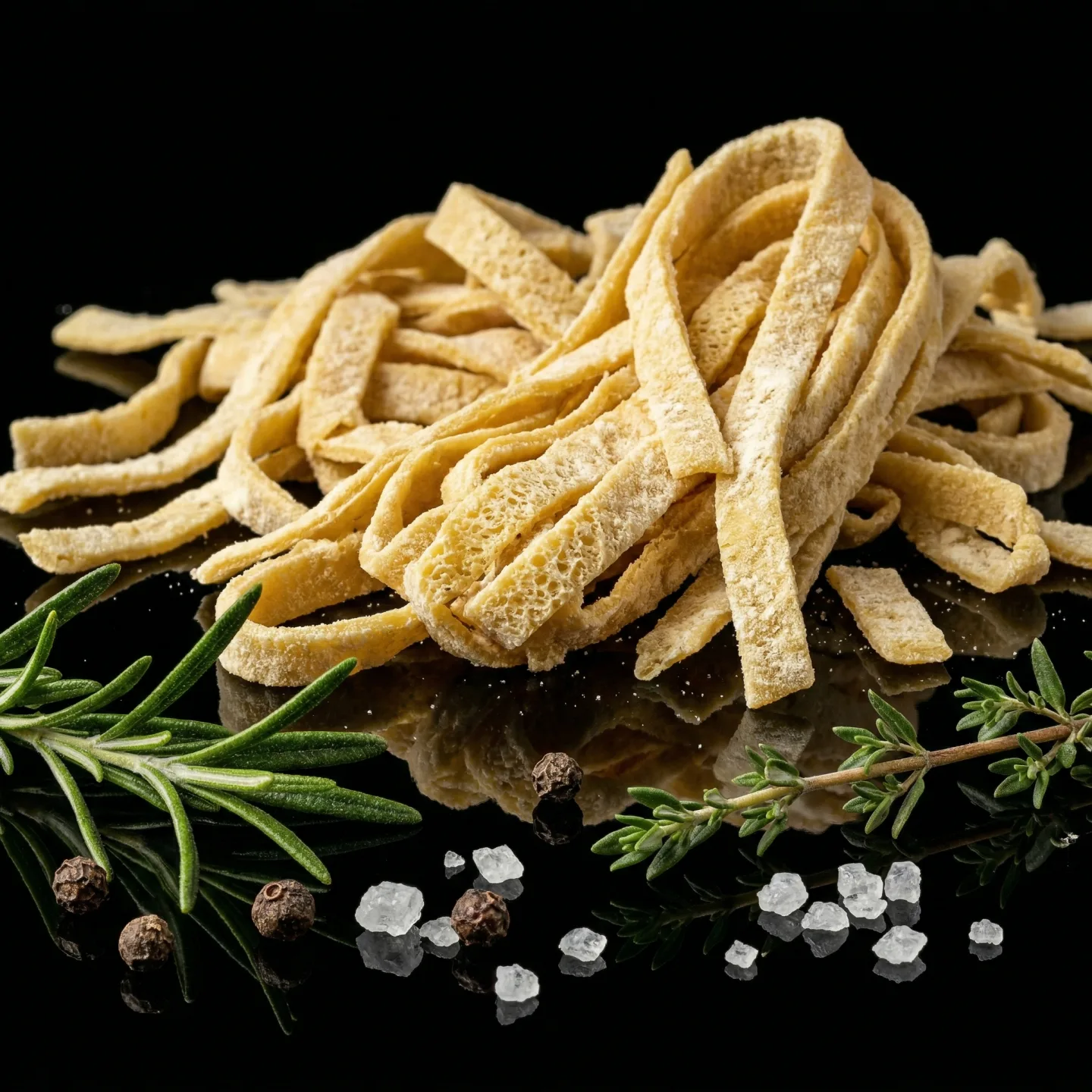 Tăiței cu ouă, ingrediente naturale și proces de fabricație standardizat.
