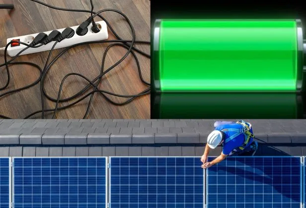 Instalații fotovoltaice și baterii pentru energie verde în România.