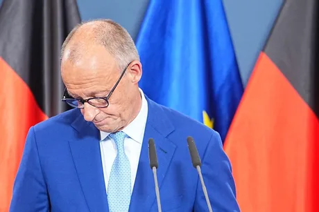 Friedrich Merz, cancelar, reflectând asupra rezultatelor alegerilor regionale din Germania.