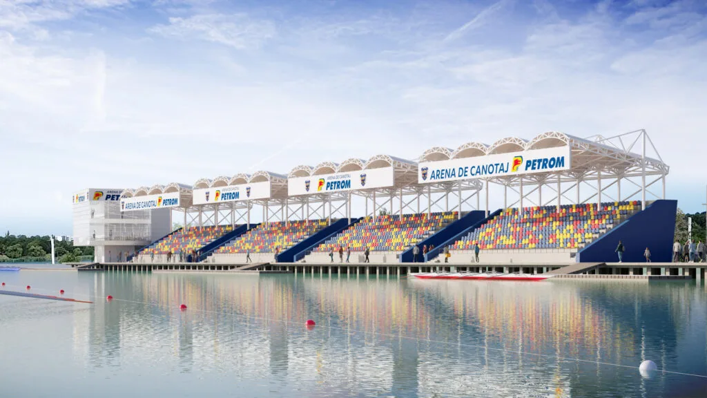 Proiectul Arenei de Canotaj PETROM pe lacul Pantelimon, viitoare bază olimpică.