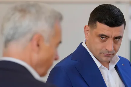 George Simion și Valeriu Nicolae în cadrul unei discuții tensionate.