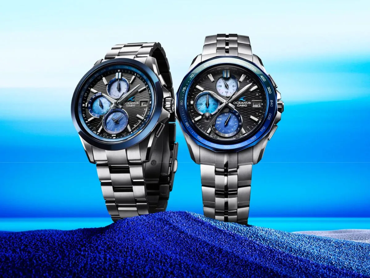 Ceasuri elegante Oceanus cu cadrane albastre, ediție limitată, design premium.
