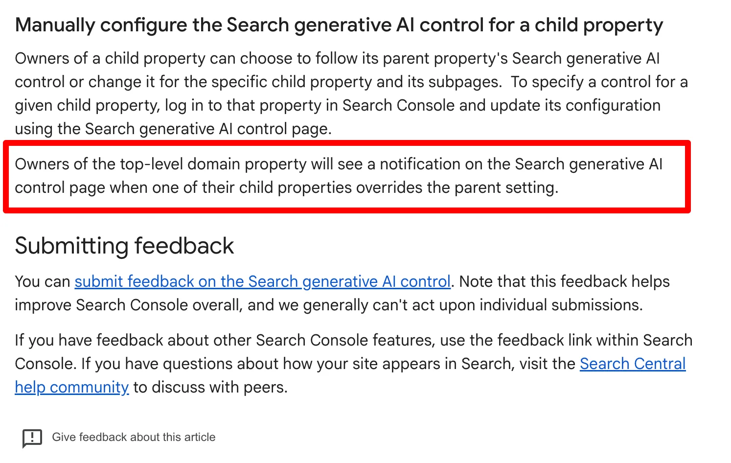 Notificări pentru proprietarii de domenii în Search Console