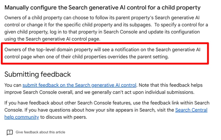 Notificări pentru proprietarii de domenii în Search Console