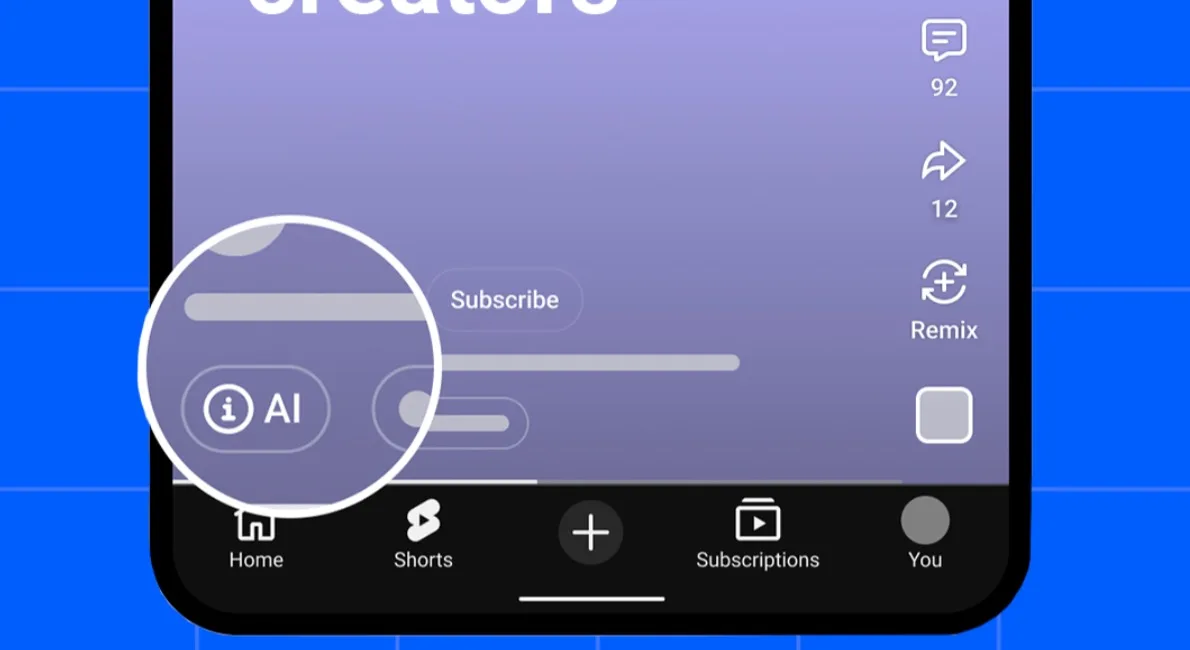 Noua funcție YouTube ajută la identificarea conținutului generat cu AI.