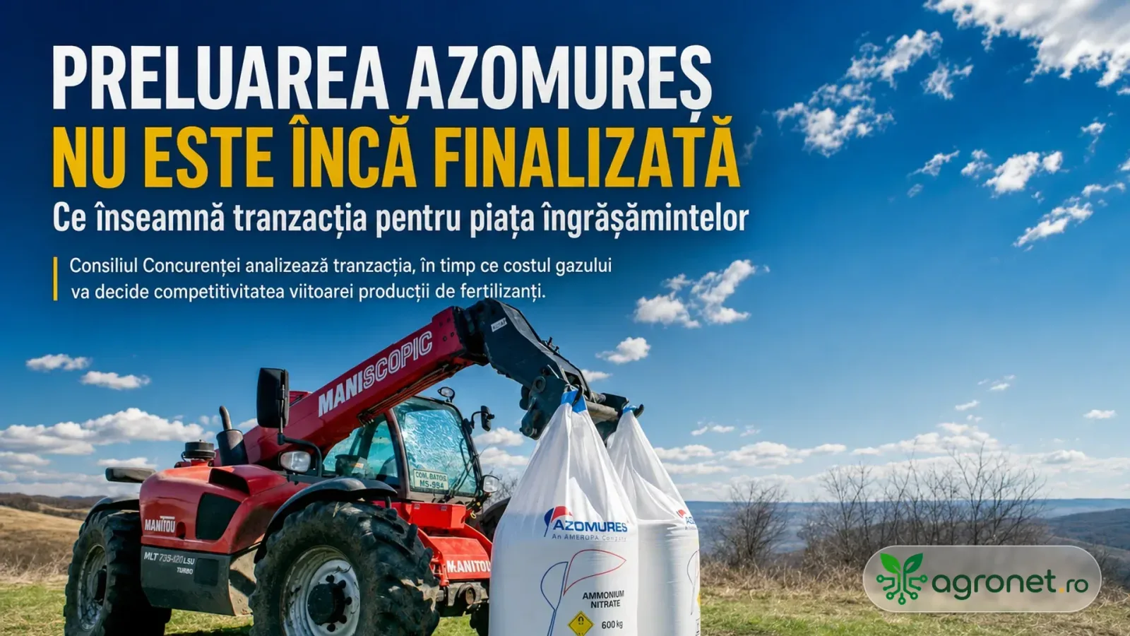 Tranzacția Romgaz-Azomureș rămâne în așteptare, fără termene clare.