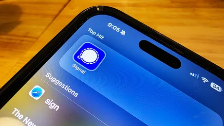 Aplicația Signal pe un iPhone, evidențiind setările de notificări.