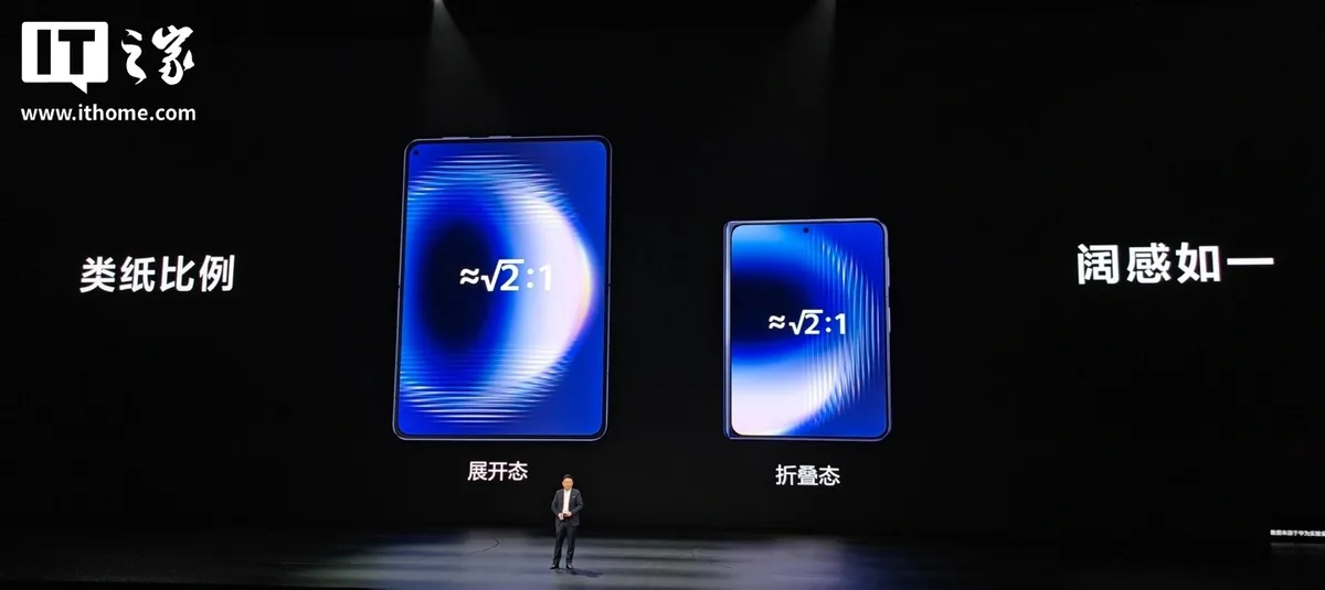 Compararea dimensiunilor ecranului telefonului pliabil Huawei.
