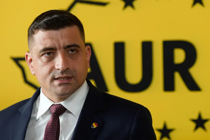 George Simion discutând despre consultările politice la Cotroceni.