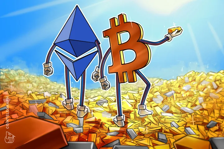 Ethereum și Bitcoin interacționează într-un peisaj de criptomonede plin de provocări.