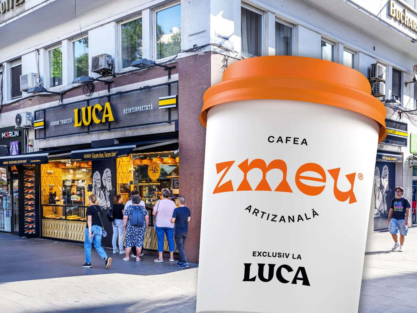 Reducerea prețurilor la cafeaua ZMEU în locațiile LUCA din România.