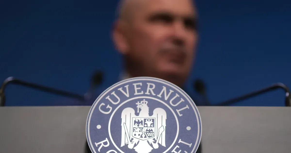 Logo-ul Guvernului României, simbol al reformelor administrative propuse.