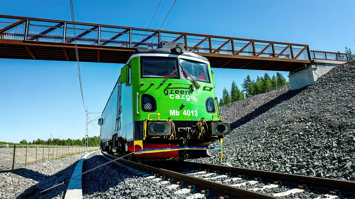 Locomotiva Softronic Transmontana pe noua linie feroviară din Suedia.