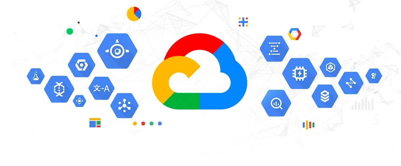 Logo Google Cloud, simbolizând schimbările recente în companie.
