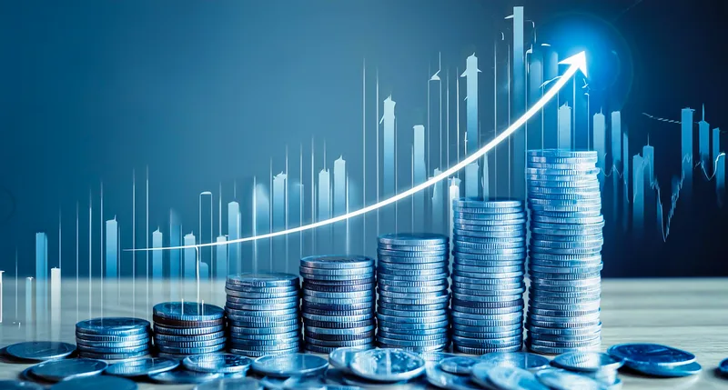Grafic care ilustrează creșterea activelor financiare în România.