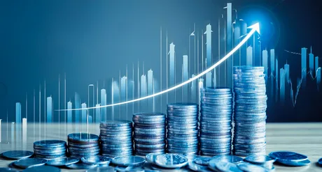 Grafic care ilustrează creșterea activelor financiare în România.