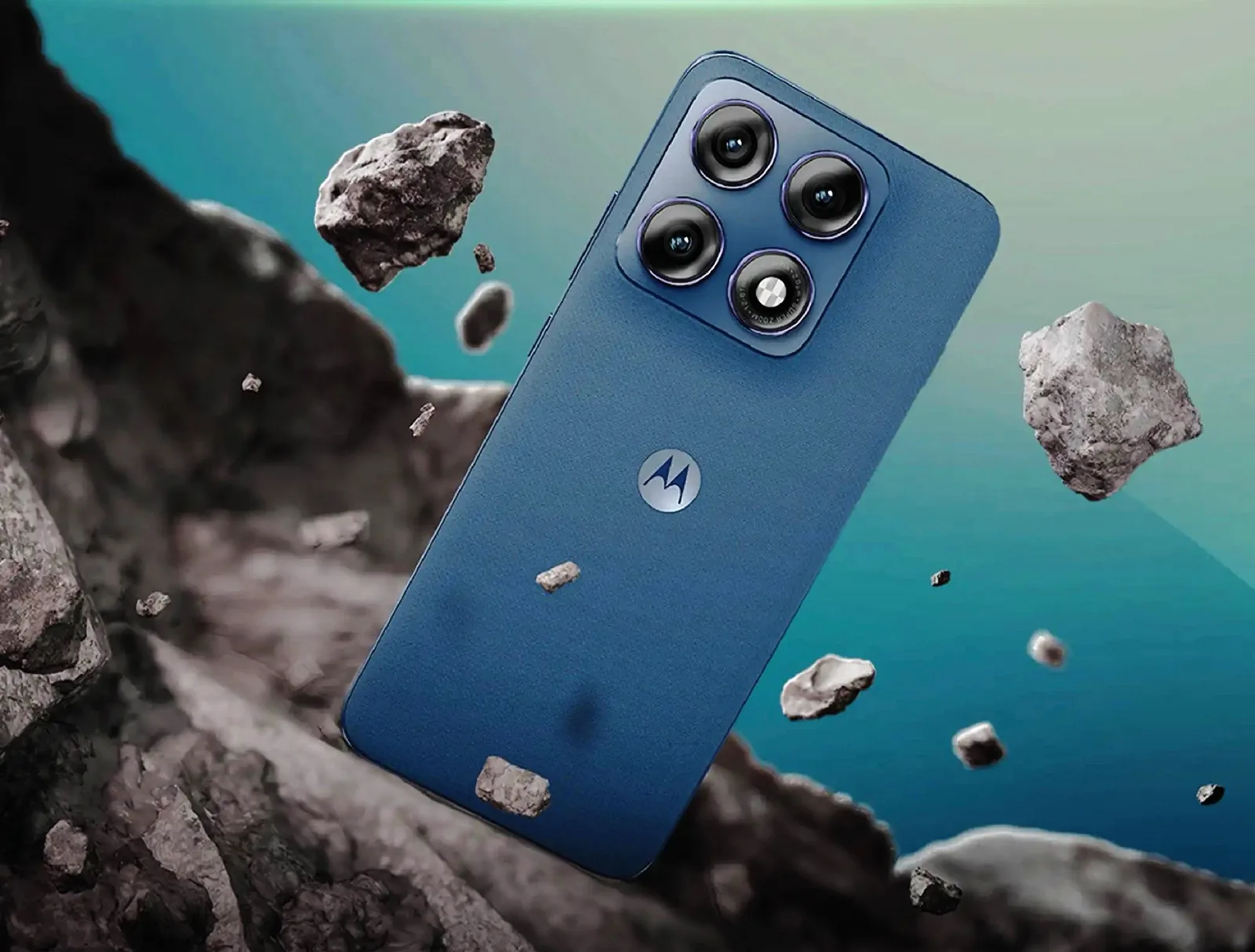 Smartphone cu design modern și trei camere de 50 MP.