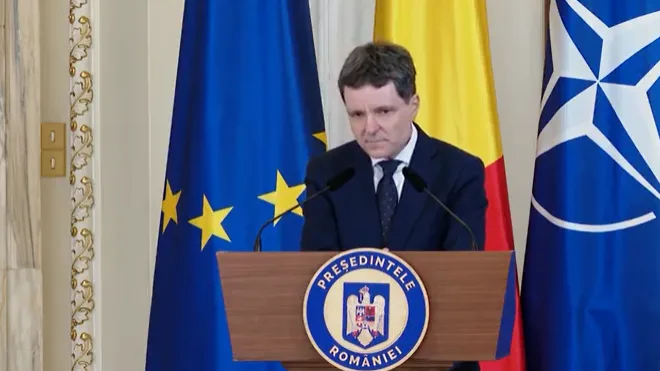 Nicușor Dan la ceremonia de depunere a jurământului pentru noul guvern.
