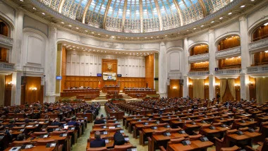 Parlamentul Taiwanului în timpul votului bugetului pe 2026.