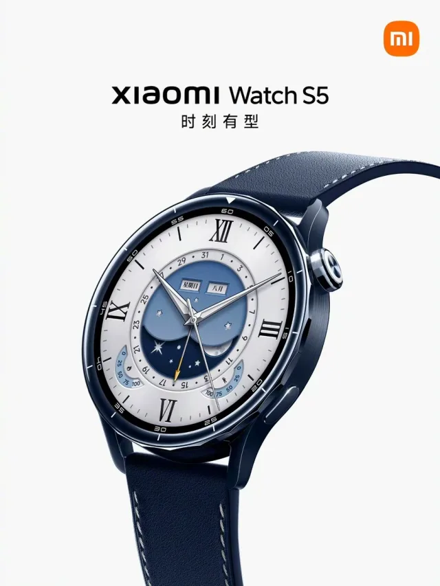 Xiaomi Watch S5 cu cadran sofisticat și detalii albastre