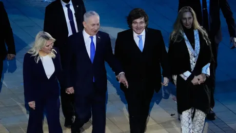 Ceremonie oficială în Ierusalim pentru premierea lui Javier Milei.