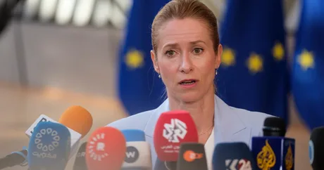 Kaja Kallas discutând despre sancțiunile împotriva Rusiei la Bruxelles.